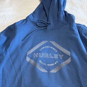 Hurley Navy Blue Pullover Hoodie-Mens